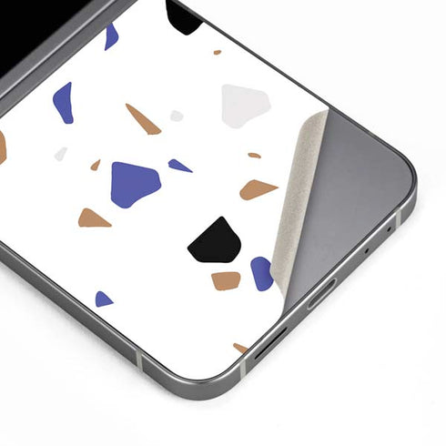 White Terrazzo Galaxy Z Flip6 Skin